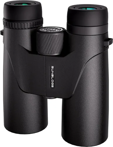 Vista 8 de Prismáticos HD de 12 x 42 pulgadas para adultos de alta potencia, prisma BAK4 impermeables para observación de aves, caza, viajes, senderismo y Negro