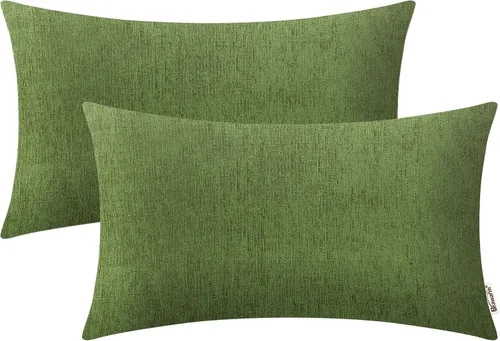 Vista 76 de BRAWARM Fundas de almohada 40x40 cm - Paquete de 2 fundas de almohada de chenilla negra, fundas de almohada de chenilla suave teñida sólida