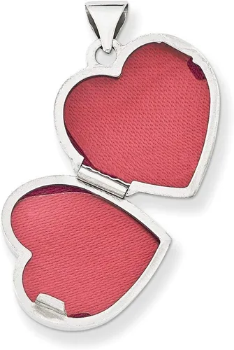 Vista 2 de Roy Rose Jewelry Medallón de corazón de oro blanco de 14 quilates 0.827x0.591 in, Metal