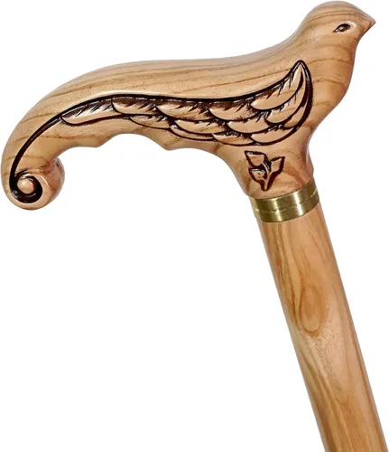 Vista 10 de GC-Artis - Bastón de madera tallada para mujer, diseño elegante y elegante, diseño de madera