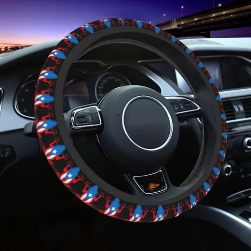 Vista 14 de Cintas multicolor para concientización sobre el cáncer, cubierta para volante de automóvil, accesorios lindos para mujeres y niñas, universal de 15