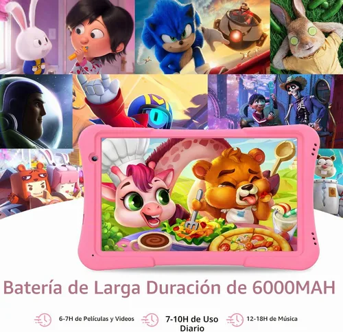 Vista 2 de Tableta para niños de 10 pulgadas, control parental, educativo