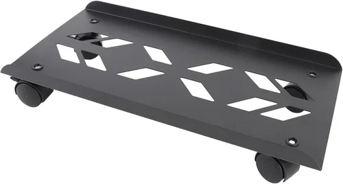 Vista 2 de Fdit Soporte de acero duradero para laptop con ruedas, ventilado, soporte para CPU de escritorio de juegos enrollable, compatible con la mayoría