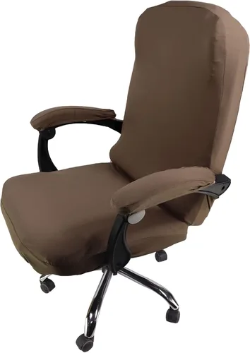 Vista 13 de WOMACO Fundas para silla de oficina, funda elástica para silla de computadora con fundas para reposabrazos, fundas universales para silla de jefe