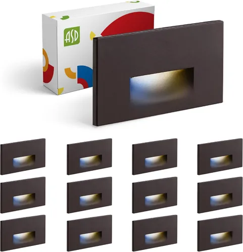 Vista 13 de ASD Lámpara LED Empotrada para Escalones, Iluminación de Peldaños para Escaleras de Exterior e Interior 3CCT, Regulable, Impermeable, Listado ETL