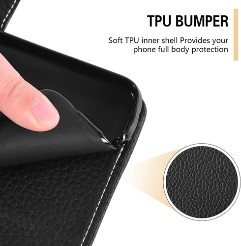 Vista 8 de Asuwish Funda de teléfono para Samsung Galaxy A21 con protector de pantalla de vidrio templado y cubierta para cartera, soporte para tarjetas