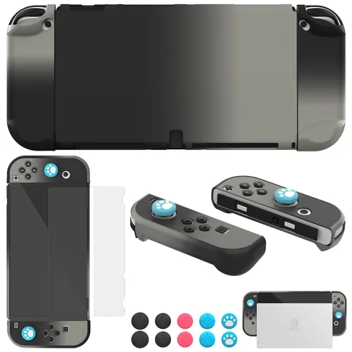 Vista 11 de COMCOOL Dockable Case for Nintendo Switch Oled - [9 FT Military Grade Drop Protection] [with Tempered Glass Screen Protector and Thumb Grips] Cute
