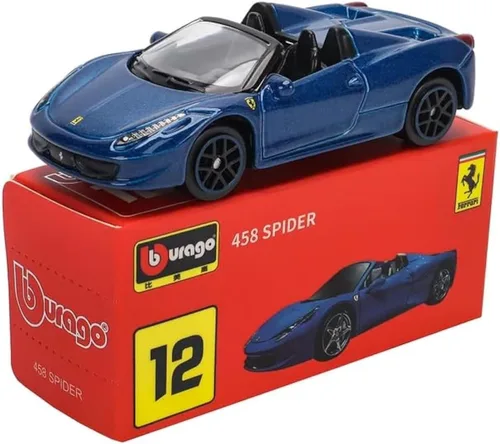 Vista 10 de Bburago Coche modelo de metal fundido a troquel a escala 1:64 de la serie Ferrari (430 Scuderia)