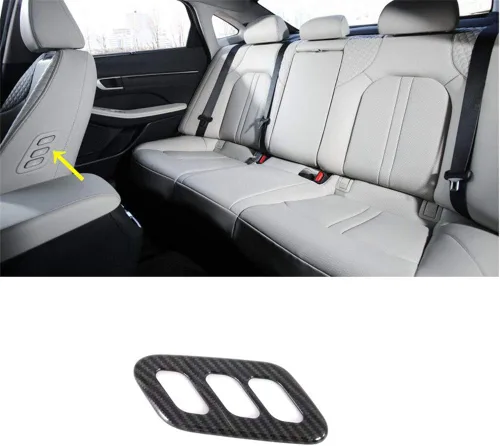 Vista 2 de HIGH FLYING Para Hyundai Sonata (DN8) 2020 2021 2022 2023 Accesorios de coche Interior Boss Key Seat Ajuste Botón Botón Interruptor Cubierta ABS