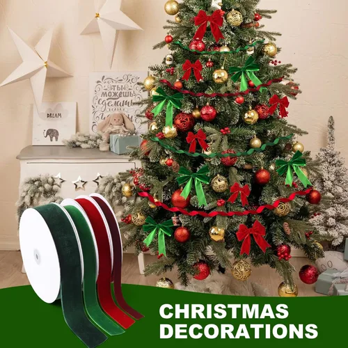 Vista 5 de Cinta de terciopelo negro de 1-1/2 pulgadas x 20 yardas, ideal para envolver regalos, hacer lazos para el pelo, coronas, decoración de boda y fiesta