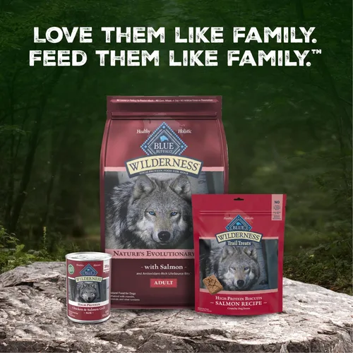 Vista 9 de Blue Buffalo Wilderness - Alimento seco natural con alto contenido proteínico y cereales saludables para perros adultos, salmón, bolsa de 4.5 libras