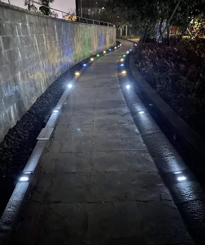 Vista 6 de Luces solares para entrada de vehículos, IP68 impermeables, marcadores de Azul