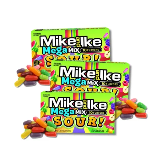 Vista 5 de Mike & Ike – Paquete de 3 – Berry Blast – Caramelos masticables con sabor a bayas surtidos – Cajas de cine de 4.25 onzas