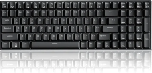 Vista 8 de RK ROYAL KLUDGE Teclado mecánico RK100 2.4G inalámbricoBluetoothcon cable RGB, 100 teclas, 3 modos conectables, teclado para juegos con interruptor