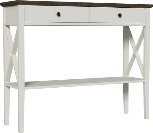 Vista 5 de ChooChoo - Mesa de entrada de granja de 39 pulgadas con cajones y estante de almacenamiento 11.8"D x 39.4"W x 31.5"H, Console Table, Sofa Table