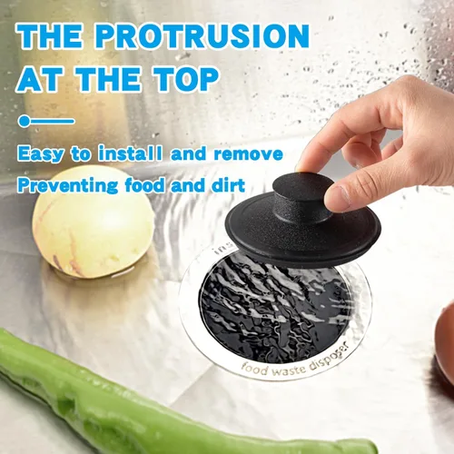 Vista 5 de RQYEKDO Tapón para fregadero de cocina, cubierta universal de fregadero de 3-1/2 pulgadas para tapón de eliminación de basura y tapón de drenaje