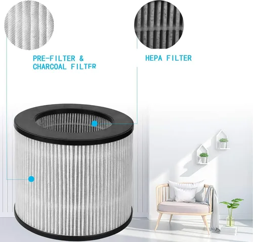 Vista 4 de Paquete de 2 filtros de repuesto 2801 compatibles con Bissell 2801, 2780, 2780A, 2780B, 2780P, 27809 filtro de alta eficiencia y carbono MyAir