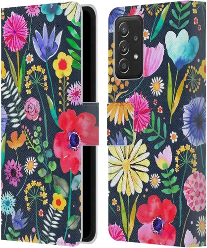 Vista 9 de Head Case Designs Officially Licensed Ninola Butterfly Nature Spring Floral Leather Wallet Case Compatible with Samsung Galaxy A53 5G (2022)
