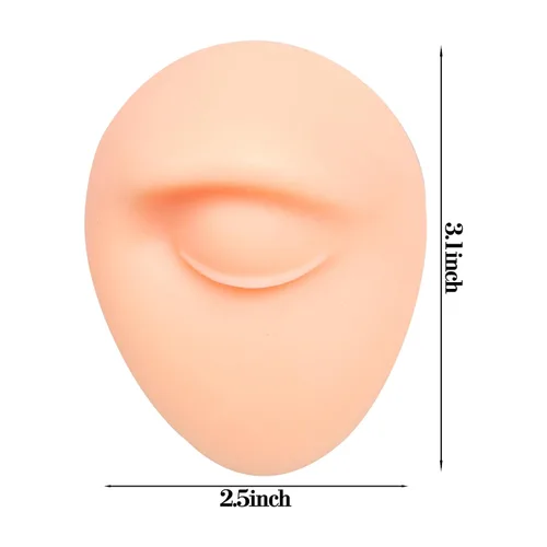 Vista 2 de Modelo de cejas de silicona, modelo de piezas del cuerpo de práctica de piercing, modelo de exhibición de cejas para práctica de piercing
