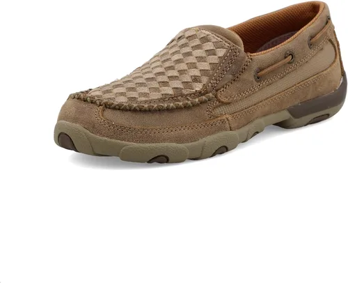 Vista 9 de Twisted X Mocasines de conducción para mujer, zapatos sin cordones para caminar con CellStretch Negro & gris