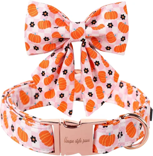 Vista 135 de Unique style paws - Collar para perros con corbatín, collar ajustable para perros y gatos, pequeño, mediano y grande