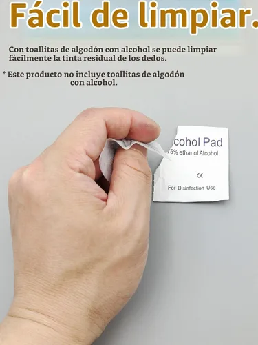 Vista 7 de prismite Kit de huellas dactilares con almohadilla de tinta de huellas dactilares grandes y tarjetas de huellas dactilares, aplicable para FD-258