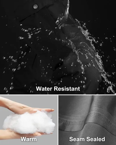 Vista 2 de 33,000ft Pantalones de nieve aislados para mujer, pantalones de esquí impermeables para snowboard con polainas para botas