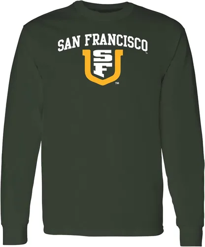 Vista 26 de NCAA oficial de College – University Team Color Arco Logo Manga Larga