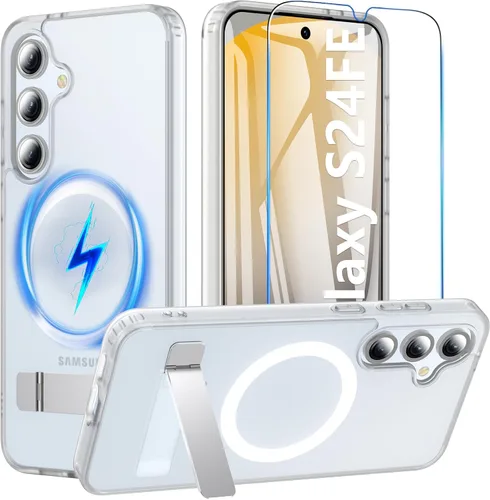 Vista 52 de Funda OWKEY Samsung Galaxy A13 5G, Funda Magnética para Teléfono con Soporte y Protector de Pantalla, Funda Protectora Antihuellas y a Prueba de A13