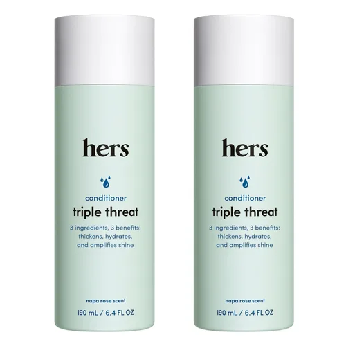 Vista 9 de Hers Triple Threat Acondicionador, aceite de argán, rosa napa, paquete de 2