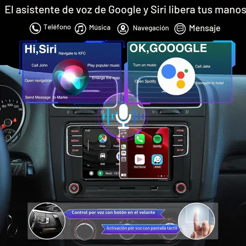 Vista 5 de Radio estéreo compatible para automóvil, de 6.5 pulgadas, RCD360 PROII, RCD330, Carplay, Android Auto, Bluetooth, USB, tarjeta SD, RVC, FM, para VW