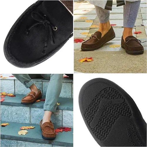 Vista 6 de isotoner - Mocasín de espuma viscoelástica con puntada de gel para hombre.