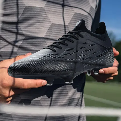 Vista 6 de ZVC Botines de fútbol para hombre, zapatos de fútbol para exteriores, interiores, para entrenamiento, para niños y niños grandes