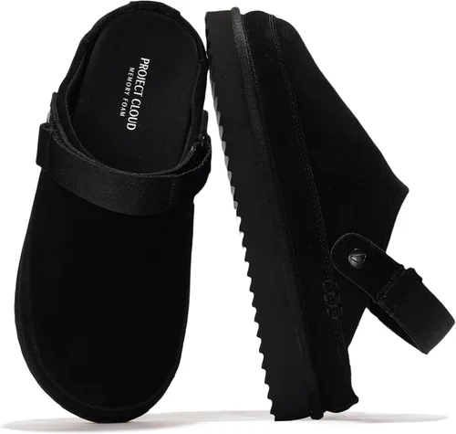Vista 8 de Project Cloud 100% Genuine Leather Platform Clogs for Women Mules for Women Castaño