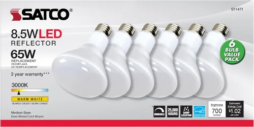 Vista 3 de Satco S11471 8.5BR30/LED/830/120V/6PK - Paquete de 6