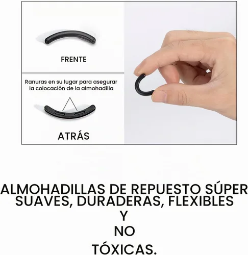 Vista 3 de Recambios de rizador de pestañas compatibles con shu uemura, almohadillas Negro