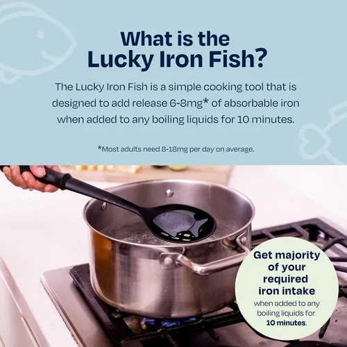 Vista 2 de The Original Lucky Iron Fish ®. An Iron Supplement Alternative to Reduce Deficiency. NO SIDE EFFECTS. Use once daily - 5 year supply included.