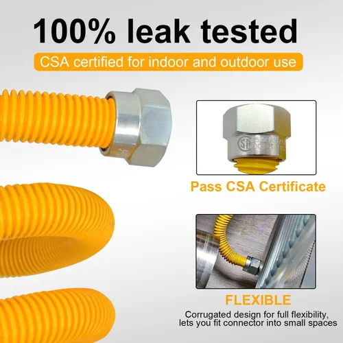 Vista 4 de TTFLEX - Kit de conector para secadora de gas de 48 pulgadas, 1/2 pulgadas