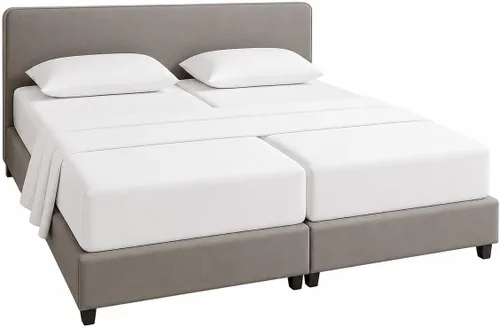 Vista 14 de KRISHNA Juego de sábanas divididas tamaño Queen de 5 piezas para camas ajustables, 100% algodón egipcio, ropa de cama de lujo de calidad de hotel
