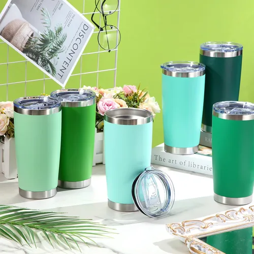 Vista 3 de Sieral 36 Pack Stainless Steel Tumblers Bulk with Lids, 20 oz, Cool Color Color fresco