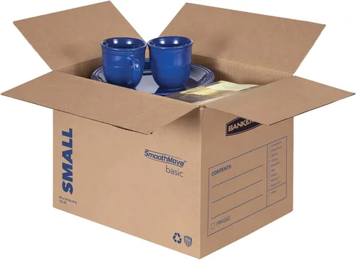 Vista 3 de Bankers Box SmoothMove cajas de cartón básicas para mudanza, Marrón S