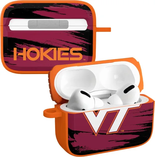 Vista 3 de Affinity Bands Virginia Tech Hokies HDX Case Cover Compatible with Apple AirPods Gen 3 (Paint Stripe)