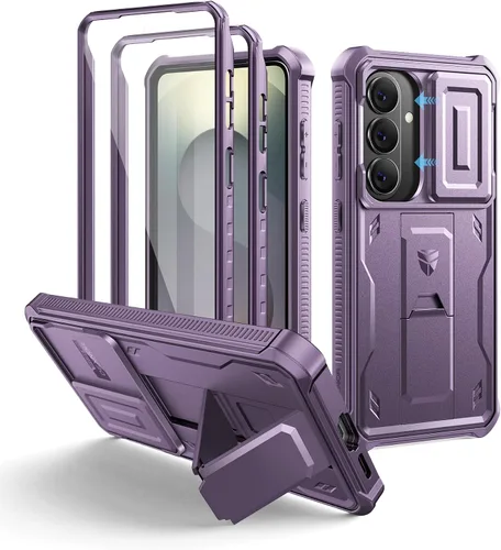 Vista 20 de Dexnor Funda para Samsung Galaxy S24 con Cubierta Deslizante Integrada para Cámara y Protector de Pantalla y Soporte, Funda Resistente a los Golpes