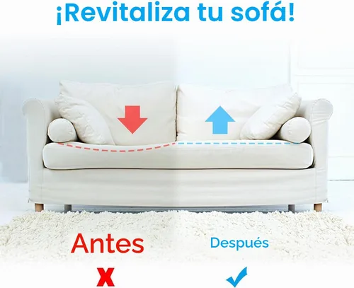 Vista 2 de 3 soportes de asiento de muebles de 20 x 20 pulgadas, espuma de alta densidad para sofá, sofá biplaza, silla, mar caído 3 PZAS