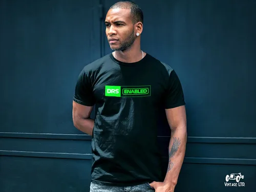 Vista 3 de DRS Enabled Formula 1 Inspired Racing Apparel - Camiseta de manga corta con cuello redondo para hombre