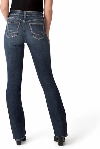 Vista 3 de Silver Jeans Co. Jeans ajustados de tiro medio Suki para mujer, Ind