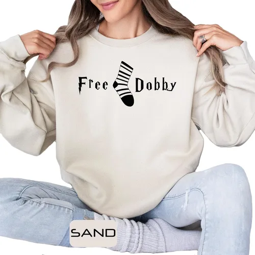 Vista 3 de Camisetas de Dobby gratis, regalo divertido para mujeres y hombres, calcetines gratis, camiseta gráfica, ropa casual de manga para verano, regalos