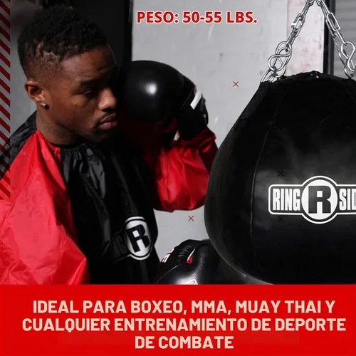 Vista 6 de Ringside Head Shot Heavy Bag, Soft-Filled, Powerhide Punching Bag for Boxing, MMA, Muay Thai, and More, Includes Heavy Bag Chain and Swivel