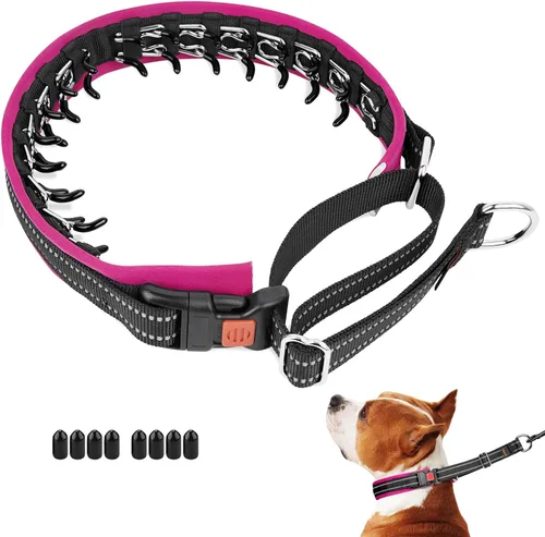 Vista 18 de Mayerzon Collar para perro, patentado Martingala, collar antitirones para perros pequeños, medianos y grandes, con hebilla para paseo y Negro