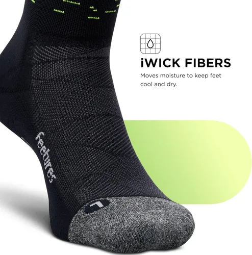 Vista 23 de Feetures Elite Ultra Light Cushion Mini Crew Sock - Calcetines deportivos con compresión dirigida